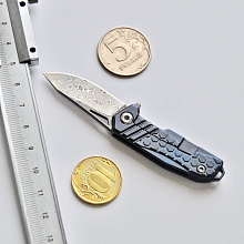 Нож складной SQ 002 (Дамасская сталь, Титан)