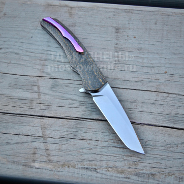 Нож складной "Реликт" (х12мф тигельной плавки, обкладки - карбон)