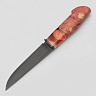 Нож С-4 (Булатная сталь Аносова, Бивень мамонта, Кап клена, Белый металл) 4