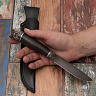 Нож Филин (дамасская сталь, черный граб) 8