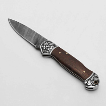 Нож Юнкер №2 (Дамасская сталь, Венге, Мельхиор)