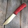 Нож УАЗик КРАСНЫЙ КУЗОВ (N690, микарта, насечка, ножны - кайдекс) 4