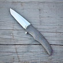 Нож складной "Реликт" (х12мф тигельной плавки, обкладки - карбон)