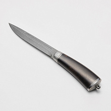 Нож Викинг (Дамасская сталь, Дерево, Белый металл )