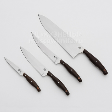 Кухонный набор ножей из нержавеющей стали 95Х18 «Хозяюшка» (95х18, Венге, Ц/м)