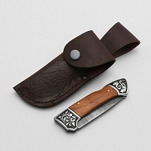 Нож Юнкер (Дамасская сталь, Венге, Мельхиор)