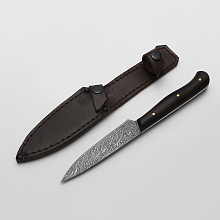 Кухонный нож "Повар-8" (Дамасская сталь, Венге, Цельнометаллический)