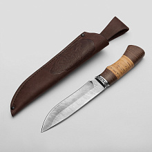 Нож Беркут (Дамасская сталь, Венге, Береста)