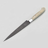 Нож Шеф-повара № 4 (Булатная сталь, Акрил белый, Цельнометаллический) 2