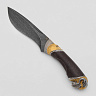 Нож Золотое руно( Дамасская сталь, Дерево, Белый металл) 1
