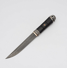 Нож Старый солдат (Дамасская сталь, Дерево, Бронза)