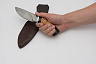 Нож Разделочный (Дамасская сталь, Береста, Граб) 4