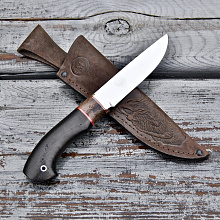 Нож Ястреб (N690,Граб,вставка-стабилизированная карельская берёза)