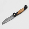Складной нож Актай-2 (Дамасская сталь, Карельская берёза, Граб) 3