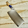 Нож Тесак Цайдао кухонный поварской (Сталь VG-10, Рукоять - Стабилизированный березовый сувель, акрил) 3