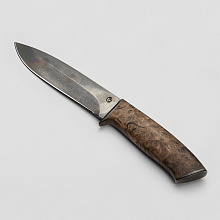 Нож Охота-2 (Булат, Гарда Дамасская сталь, Кап. Ореха)