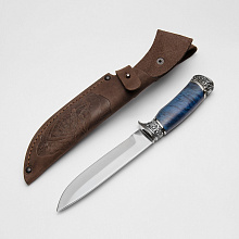 Нож Клык (M390, Карельская береза, Мельхиор)