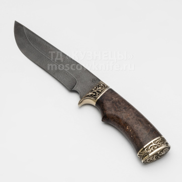 Нож Галеон (Дамасская сталь, Стаб. карельская береза)