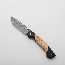 Нож Складной Керженец (Дамасская сталь, Карельская береза)