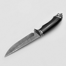 Нож Газель (Дамасская сталь, Граб, Мельхиор)