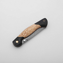 Нож Складной Керженец (Дамасская сталь, Карельская береза)