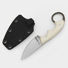 Шейный нож №2 (95Х18, Микарта white, ножны - Кайдекс)