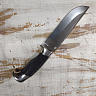 Нож Серый (Булат,покрытие белым металлом,дерево,резьба) 2