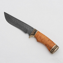 Нож Галеон (Дамасская сталь, Карельская береза)