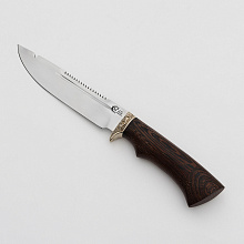 Нож Щука с насечками для снятия чешуи (95Х18, Венге)