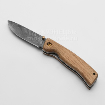 Нож Походный (Дамасская сталь, Орех)