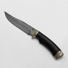 Нож Мангуст (Дамасская сталь, Граб, Мельхиор)