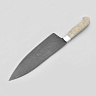 Нож Шеф-повара № 1 (Булатная сталь, Акрил белый, Цельнометаллический) 2