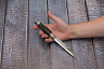 Нож Снайпер (Булатная сталь, Дерево, Белый металл) 3