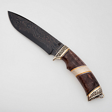 Нож Скиф (Ламинированный Дамаск, карельская береза)