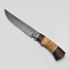 Нож Осётр (Дамасская сталь, Венге, Береста)