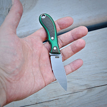 Шейный нож Оберег (N690, Микарта, насечка, ножны -кайдекс)