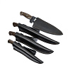 Набор кухонных ножей из кованной стали (95Х18, Деревянная рукоять из Бубинго) 2