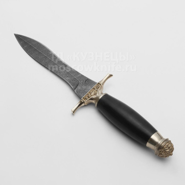 Нож Адмирал (Дамасская сталь, Граб, Мельхиор)