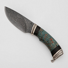 Нож разделочный (Мозаичный Дамаск, карельская береза)