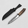 Нож Охота-2 (Булат, Гарда Дамасская сталь, Кап. Ореха) 3