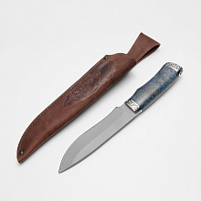 Нож Беркут (K 390, Карельская береза, Мельхиор) art-blue
