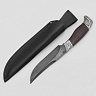 Нож Трофейная охота-2 ( Дамасская сталь, Дерево, Белый металл) 2