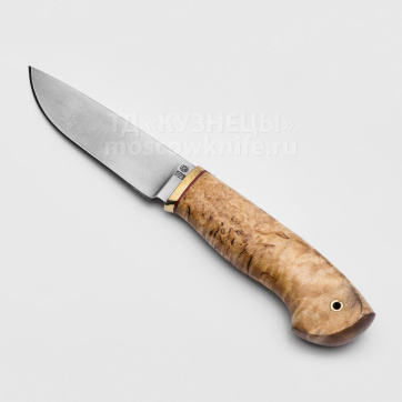 Нож Гид (D2, Латунь, Карельская береза)