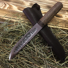 Нож Якут большой с кованным долом (Х12МФ, Венге)