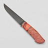 Нож С-4 (Булатная сталь Аносова, Бивень мамонта, Кап клена, Белый металл) 1