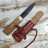 Нож якутский (Х12МФ, Карельская береза, Вставка -кость)   1