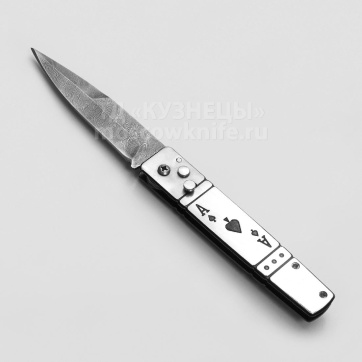 Нож Складной Карта-2 (Дамасская сталь)