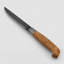 Нож Финский 2 (D2, Карельская береза, Латунь-серебрение)