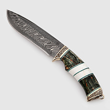 Нож Скиф (Торцевой Дамаск, карельская береза)