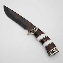 Нож Галеон (сталь Ламинированный Дамаск, карельская береза)